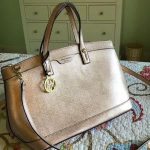 LIKE NEW! Henri Bendel West 57th Metallic Satchel